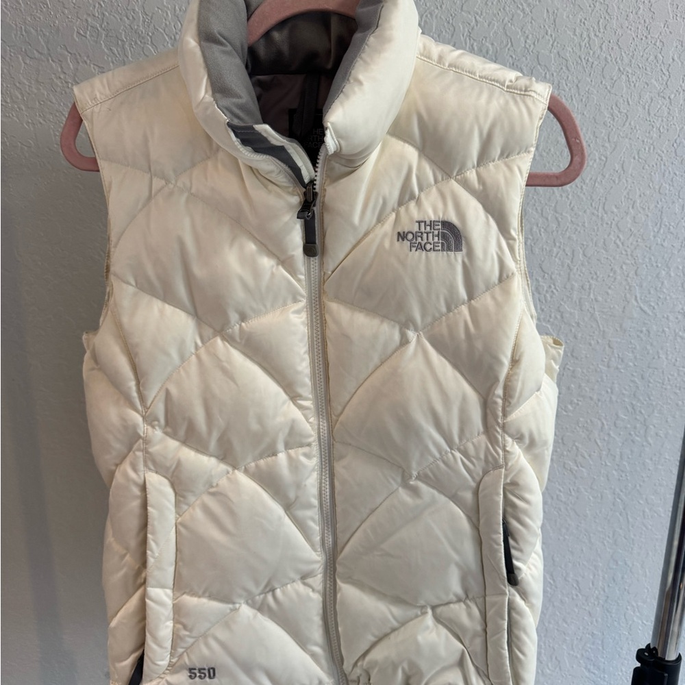 The North Face Women's White Puffer Vest
